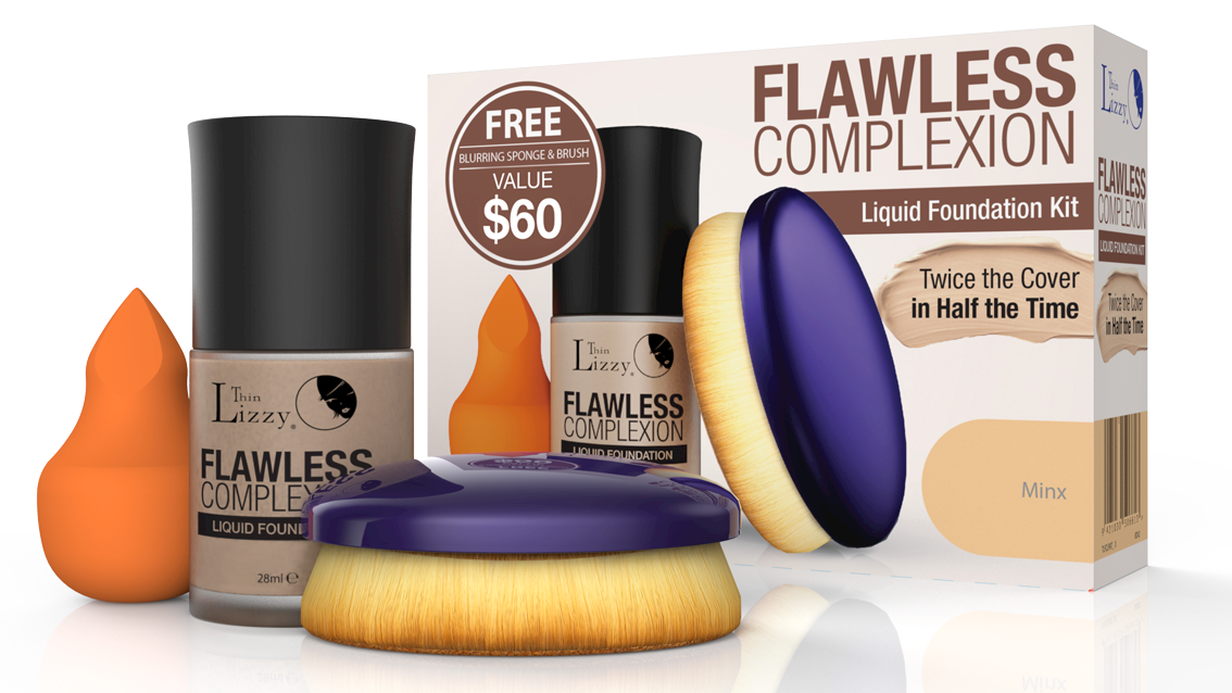 Thin Lizzy  Flawless Complexion Liquid Foundation Kit